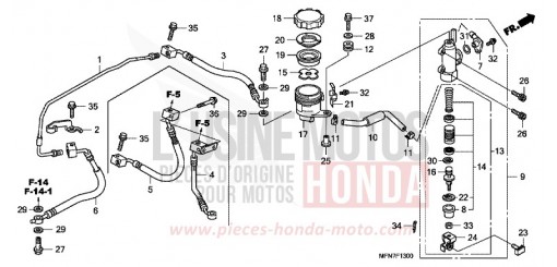 REAR BRAKE MASTERCYLINDER CB1000RA9 de 2009